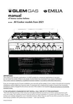 Cooker instruction manual